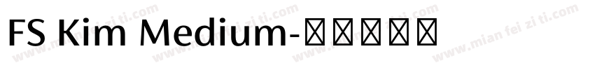 FS Kim Medium字体转换
